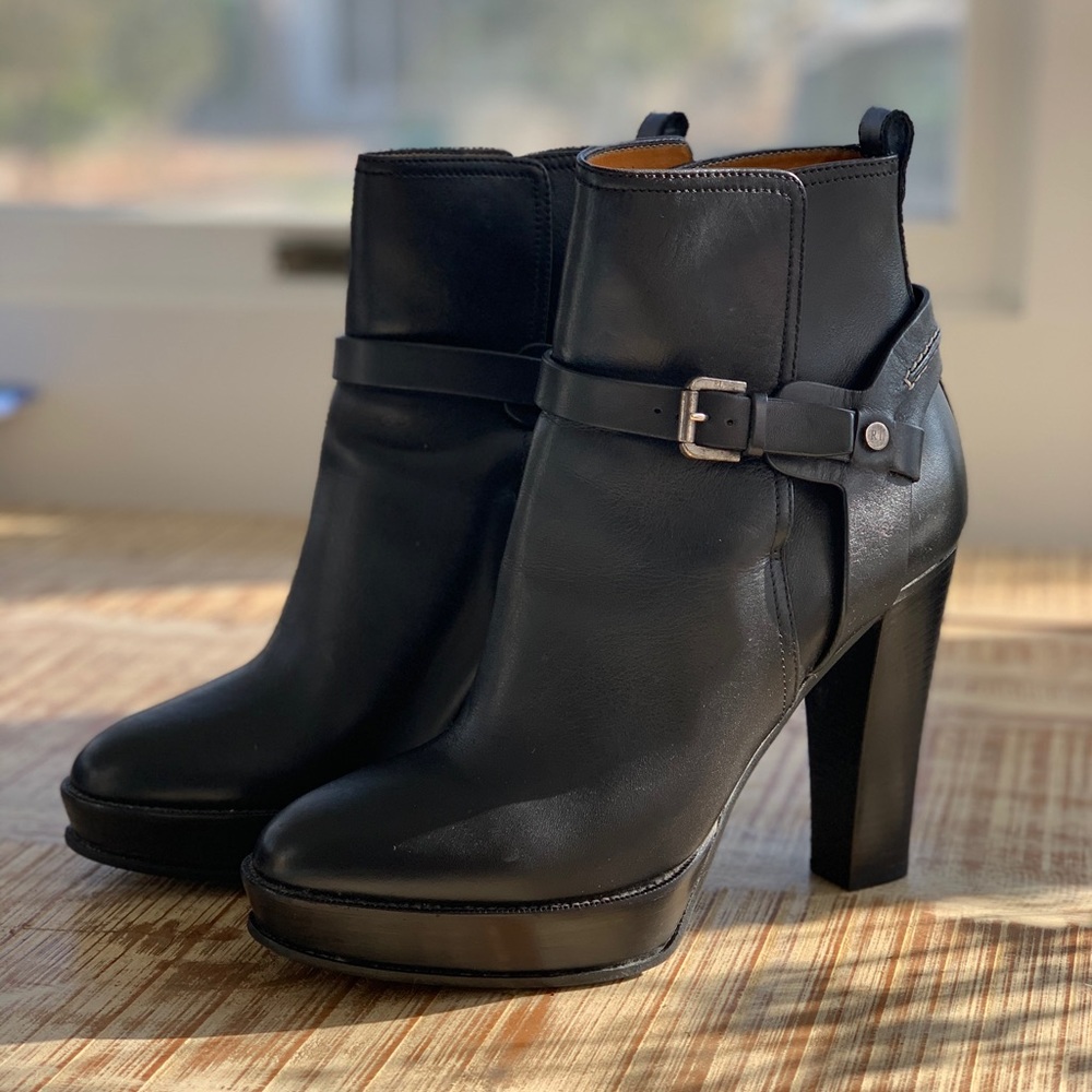 Ralph Lauren ankle high heels boots